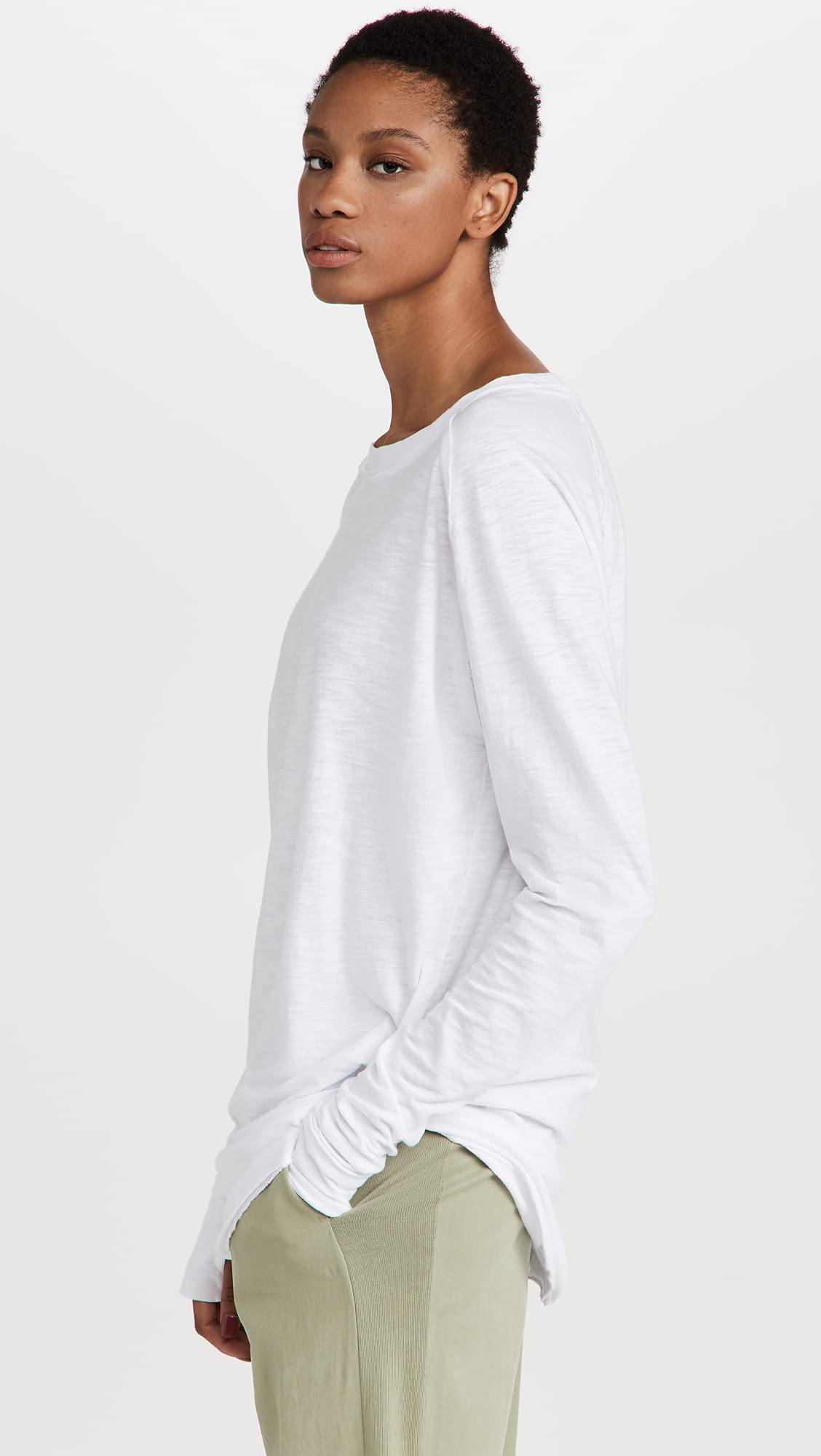 Free People Women's Arden Tee, Optic White, XS