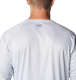 Columbia Men's Super Terminal Tackle PFG Super Fade Long Sleeve, Cirrus Grey Techcamo/Bathymetric Super Fade, Medium