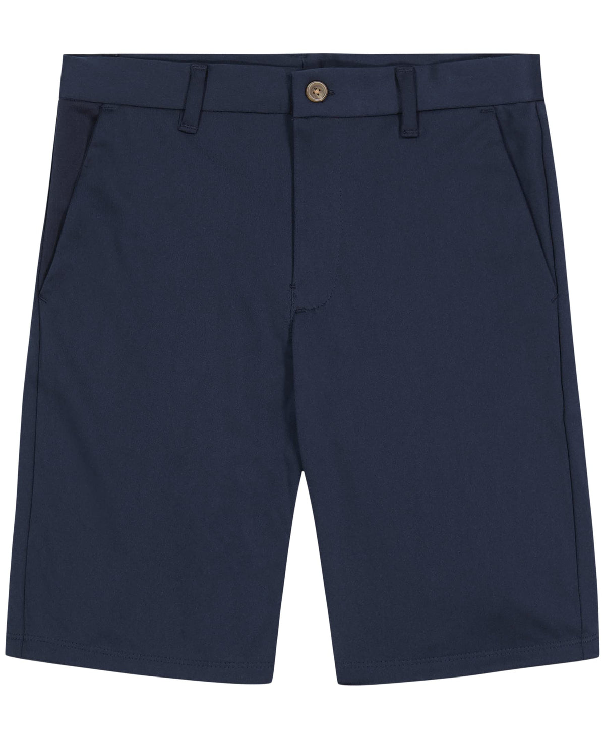 Nautica Boys' School Uniform Flat Front Twill Short, Navy Knit, 18