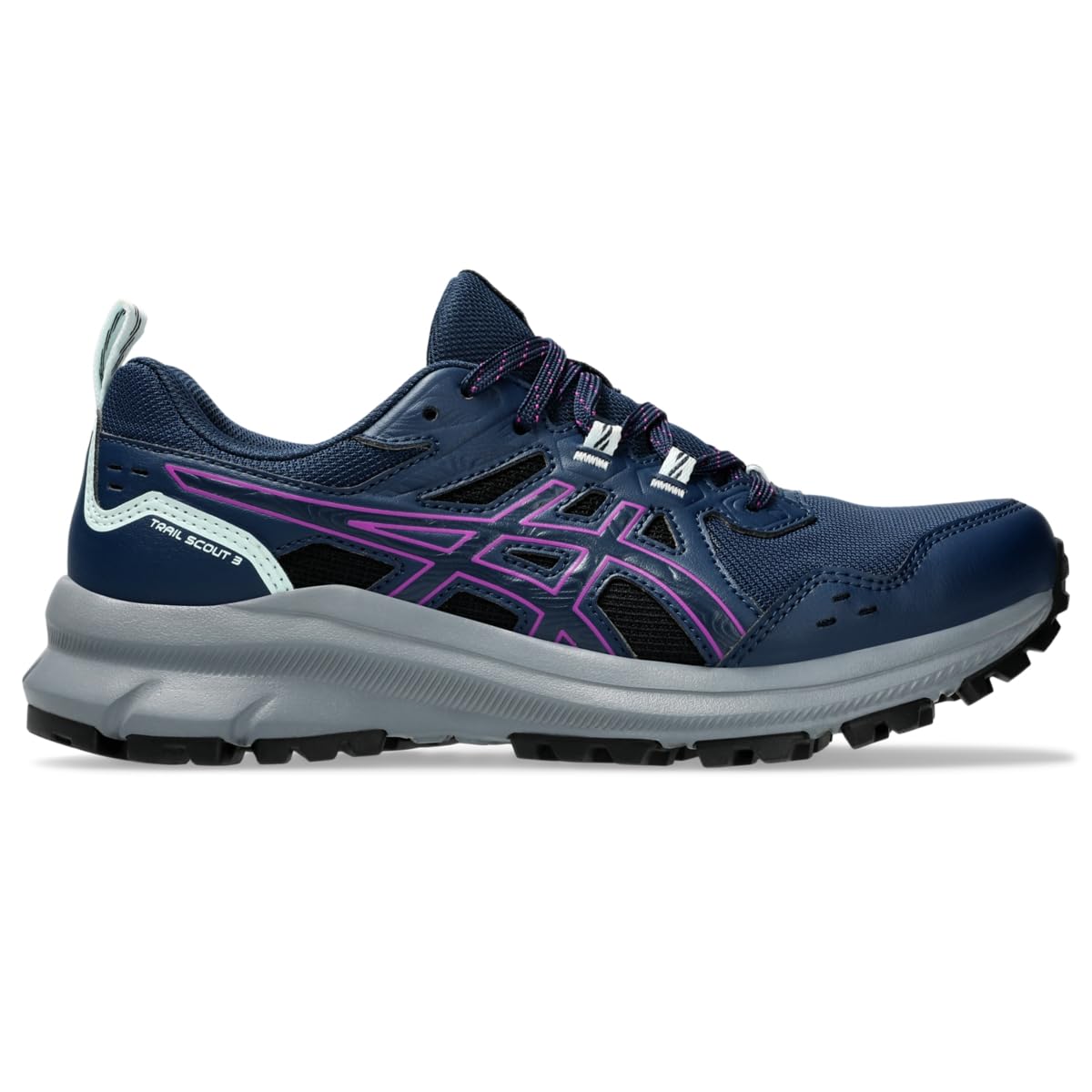 ASICS Women's Trail Scout 3 Running Shoes, 10.5, Night Sky/Bold Magenta