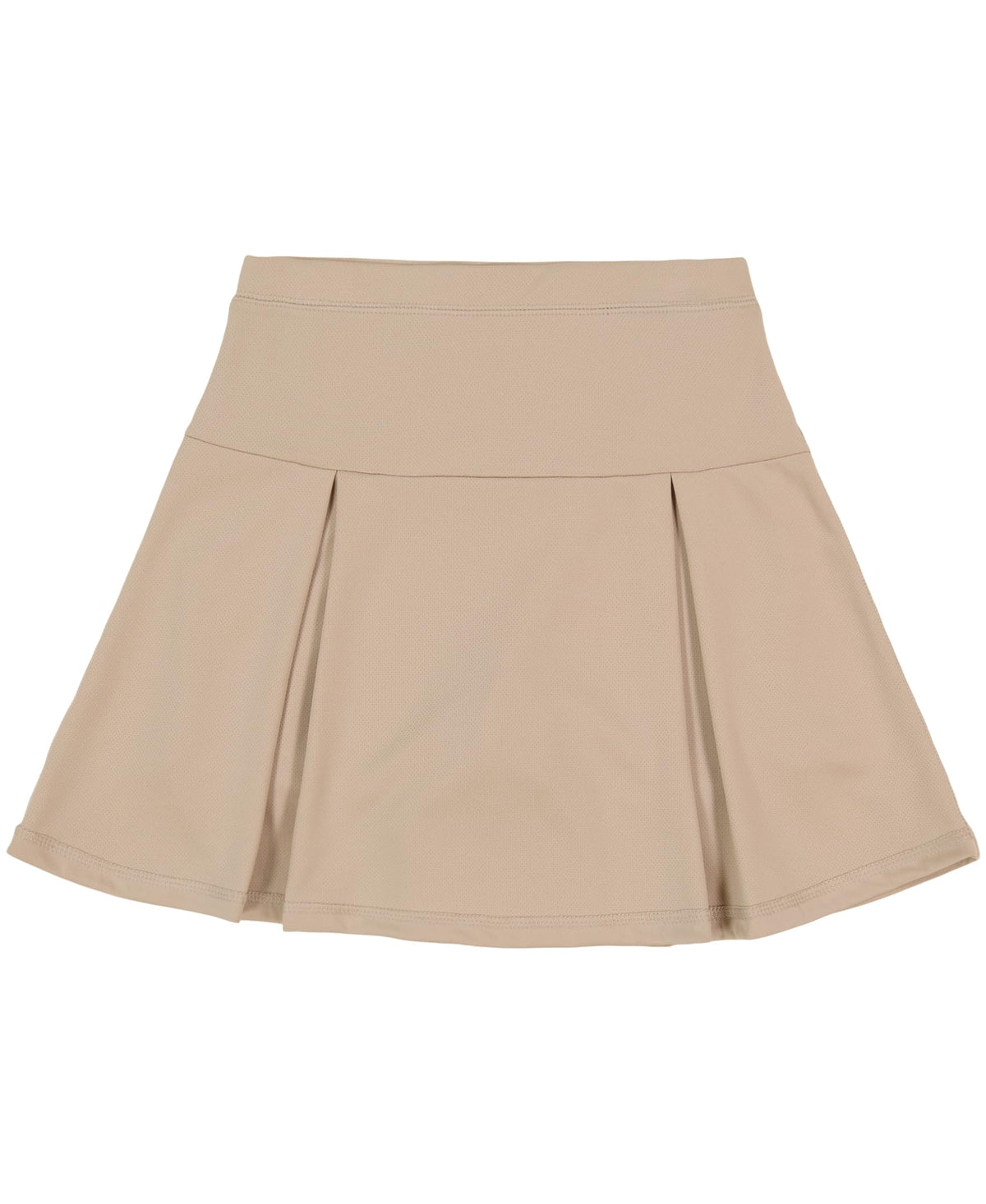 Nautica Girls' Big School Uniform Sensory-Friendly Performance Pleated Scooter, Khaki, 12