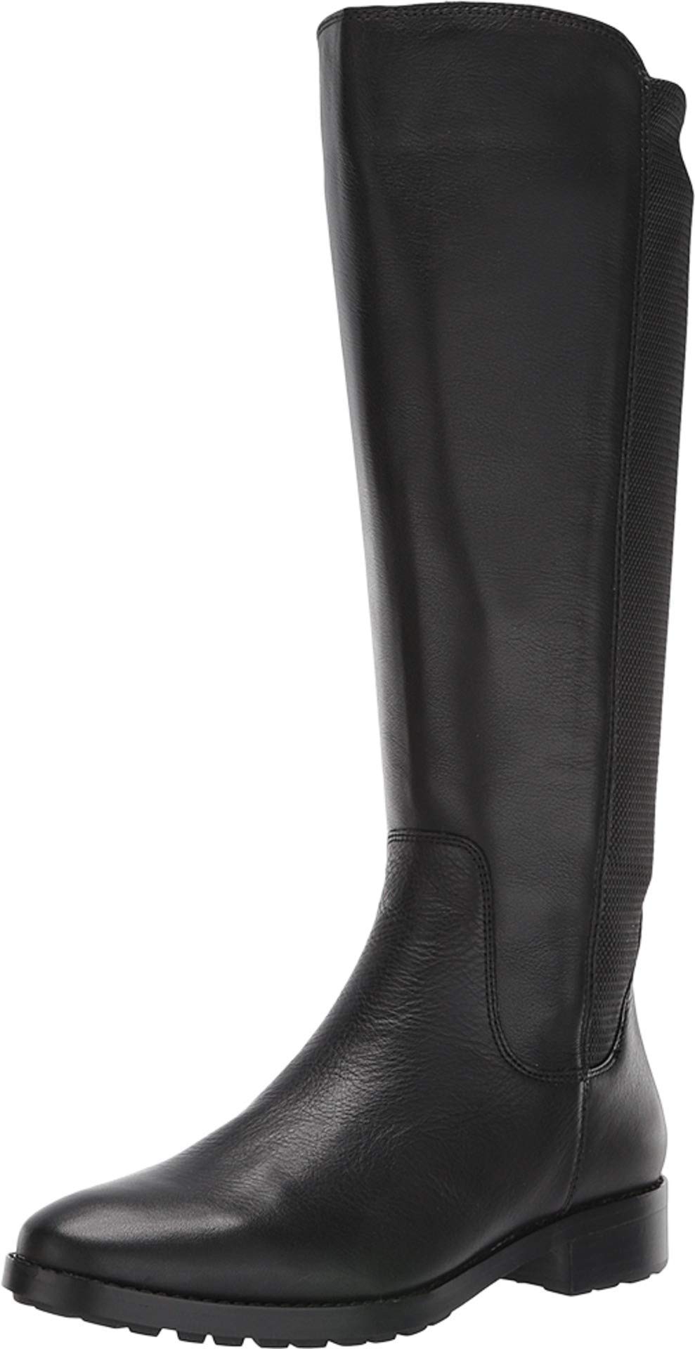 Naturalizer 27 Edit Kristi Wide Calf Black Leather/Textured Fabric 10 M (B)