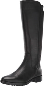 Naturalizer 27 Edit Kristi Wide Calf Black Leather/Textured Fabric 10 M (B)