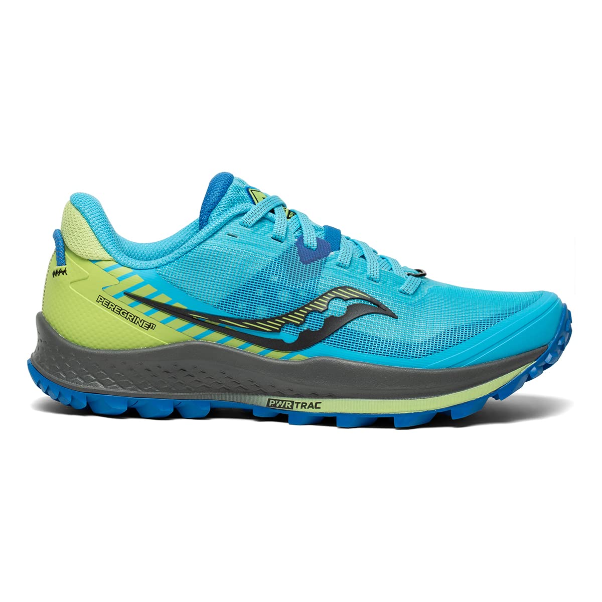 Saucony Women's Peregrine 11 Trail Running Shoe, ROYAL/LIMELIGHT, 10.5