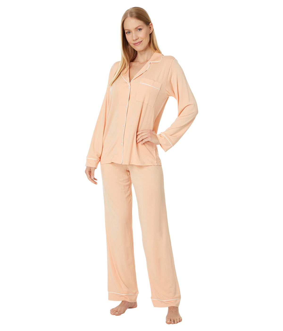 Eberjey Gisele - PJ Set Peach Parfait/Ivory MD