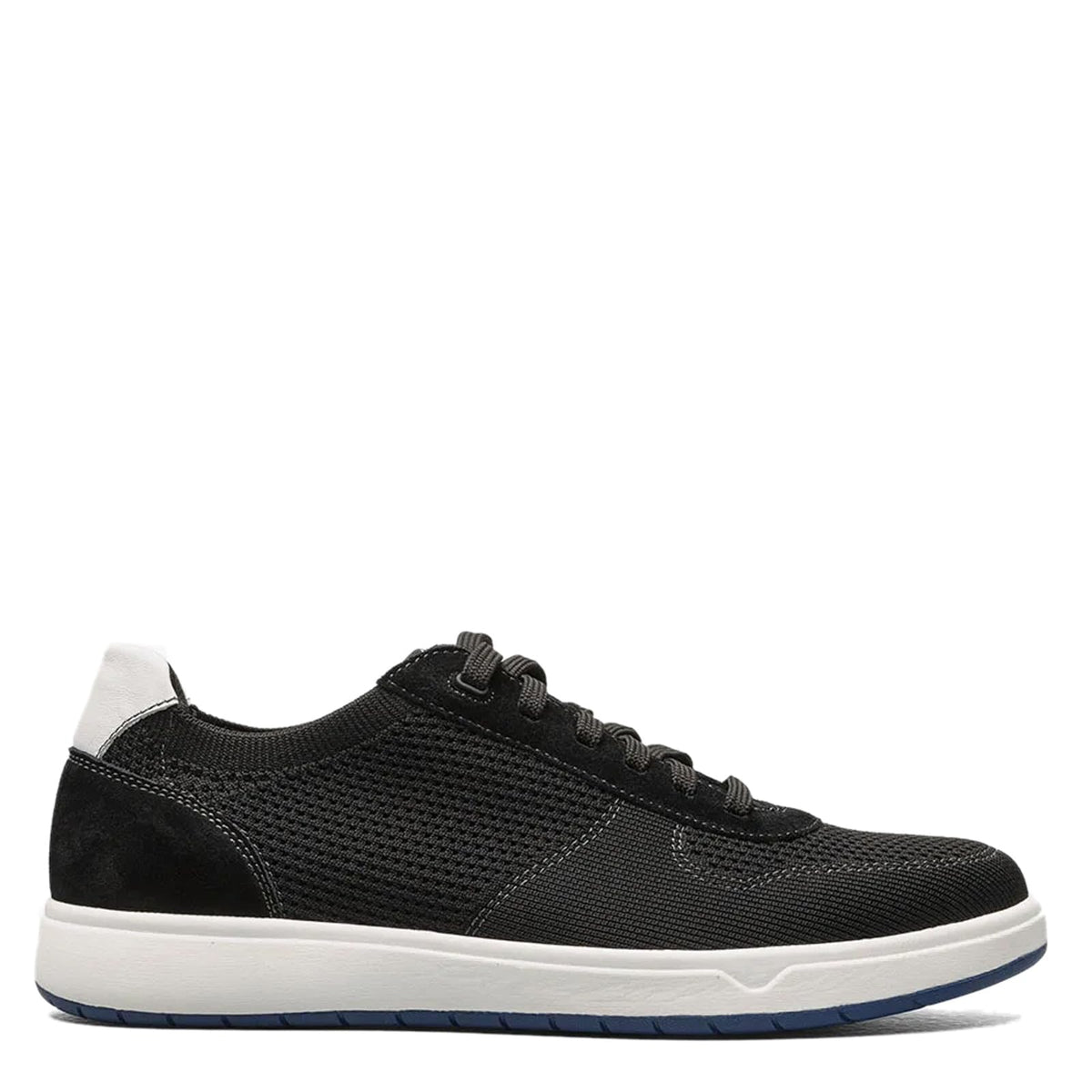 Florsheim Heist Knit 6-Eye Lace-Up Sneaker Black Knit/White Sole 9 W (3E)