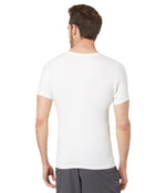 SPANX for Men Cotton Spandex V-Neck T-Shirt for Men - Cotton-Elastane Blend Fabrication - Opaque Construction Bright White 2XL One Size