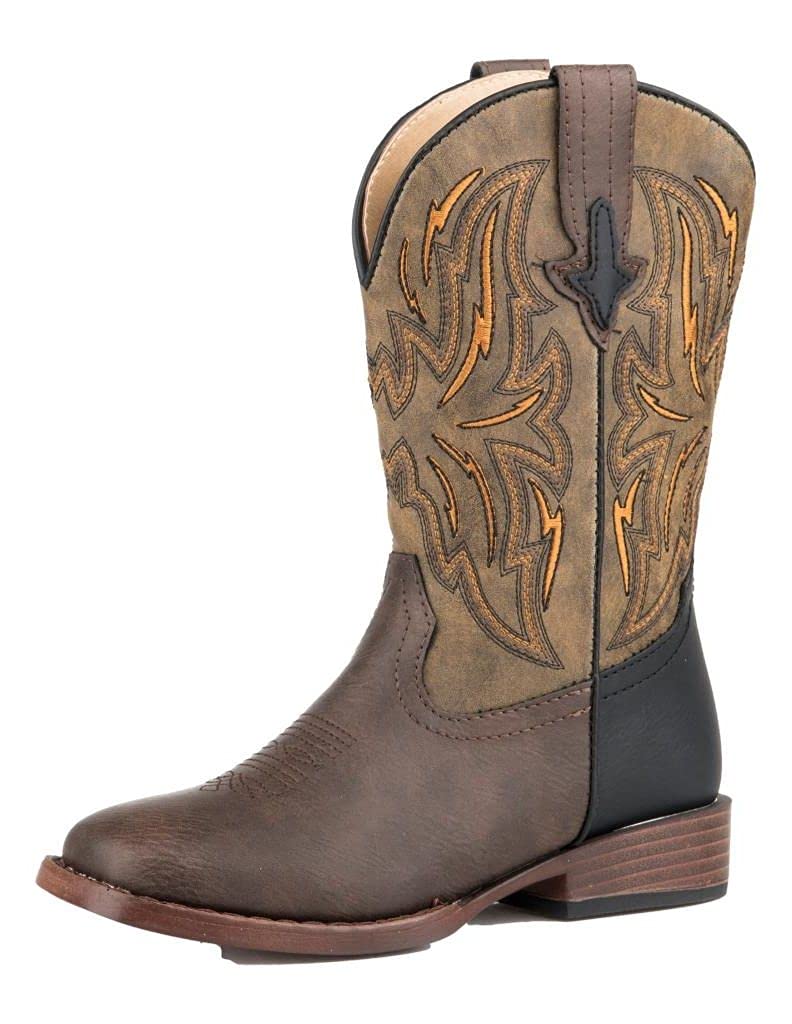 ROPER Western Boots Boys Dalton 10" 5 Youth Brown 09-119-1900-2756 BR