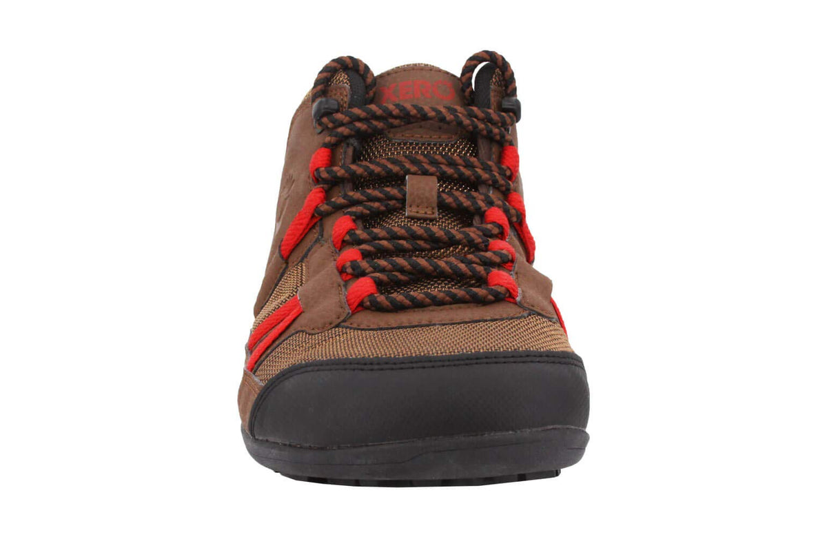 Xero Shoes DayLite Hiker - Men's Barefoot-Inspired Minimalist Lightweight Hiking Boot - Zero Drop Trail Shoe Cinnamon Red