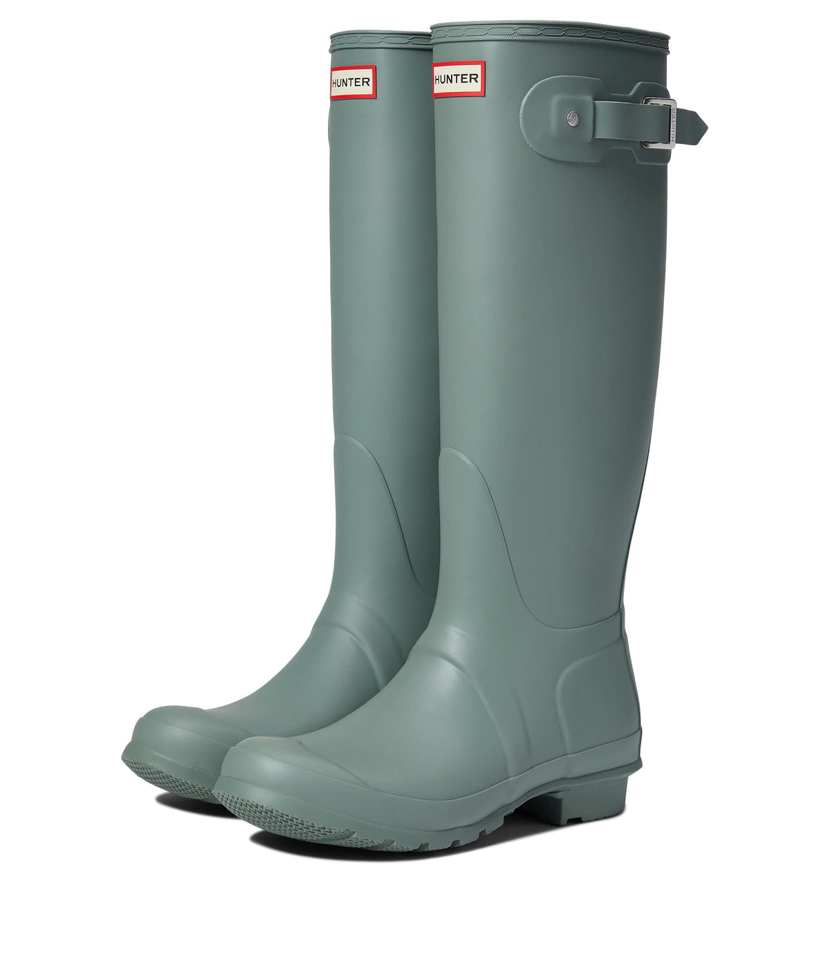 HUNTER Women's Boots Original Tall Snow Rain Waterproof Boots - Sweet Gale Green - 10