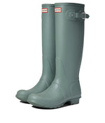 HUNTER Women's Boots Original Tall Snow Rain Waterproof Boots - Sweet Gale Green - 10