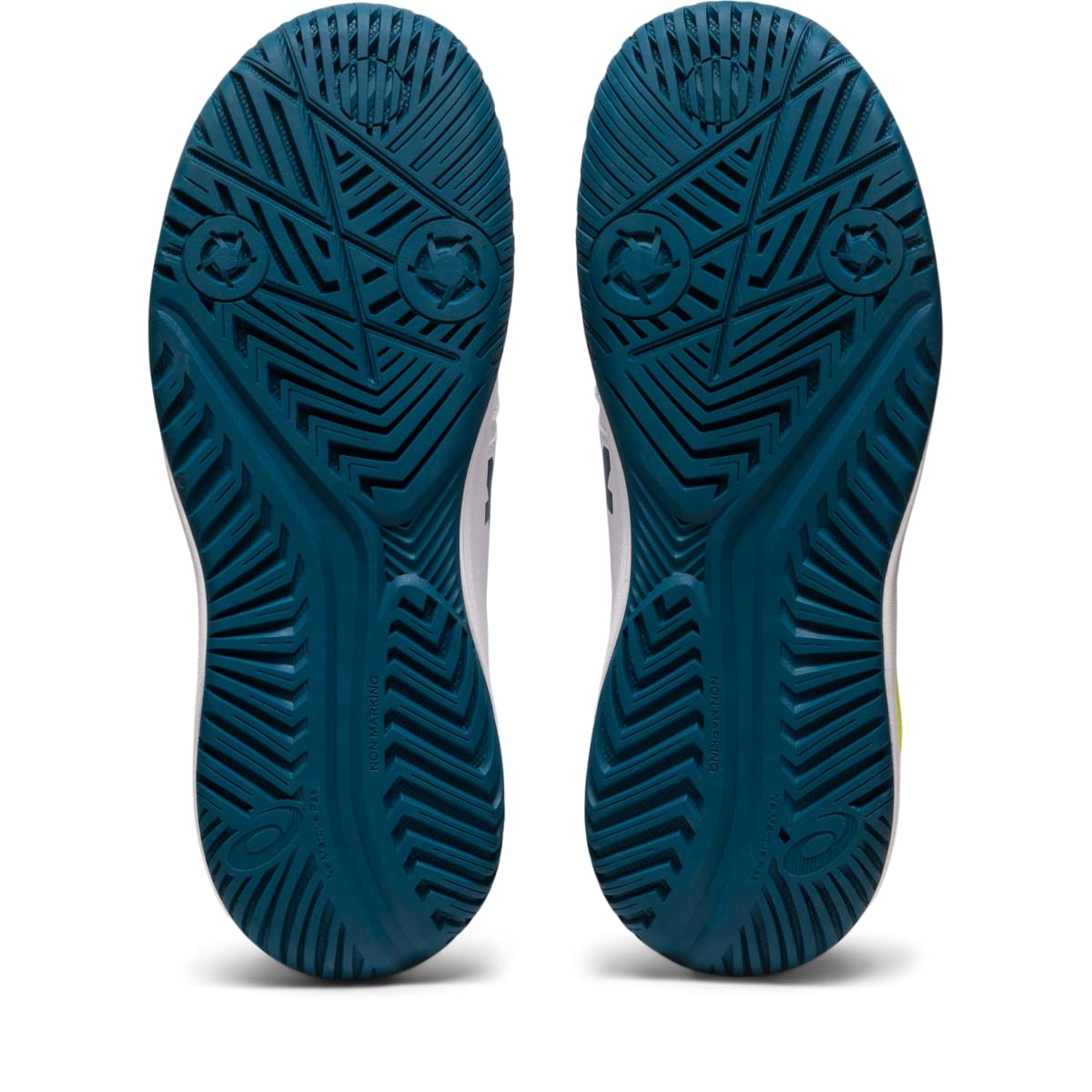 ASICS Kid's Gel-Resolution 9 Grade School Tennis Shoes, 2.5, White/RESTFUL Teal