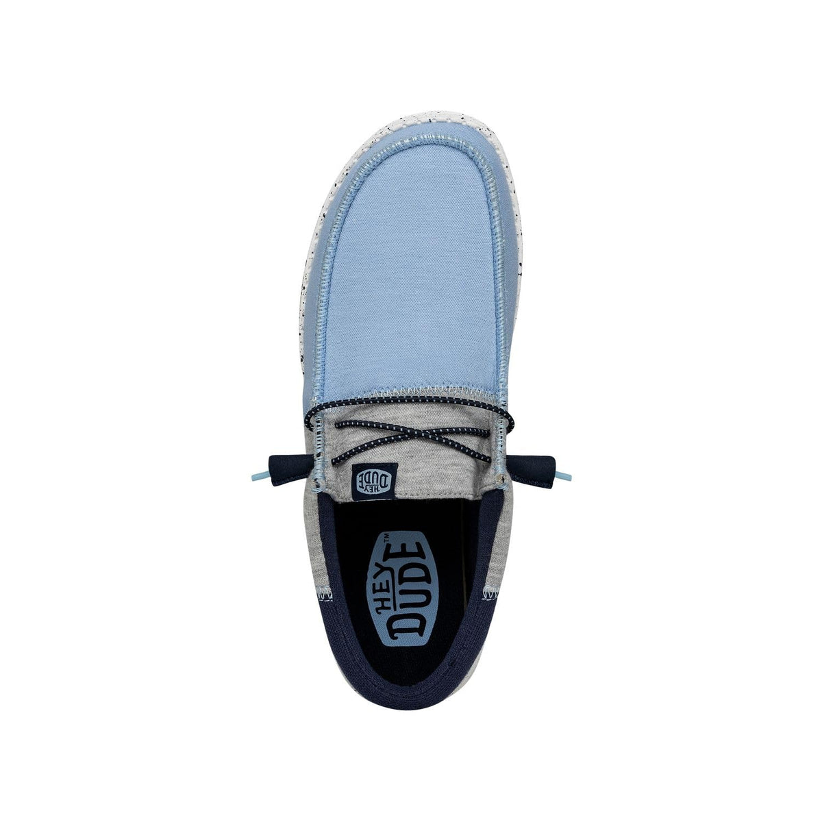 HEYDUDE Wally Tri Varsity Light Blue Size M15 | Men's Shoes | Men's Slip On Loafers | Comfortable & Light-Weight