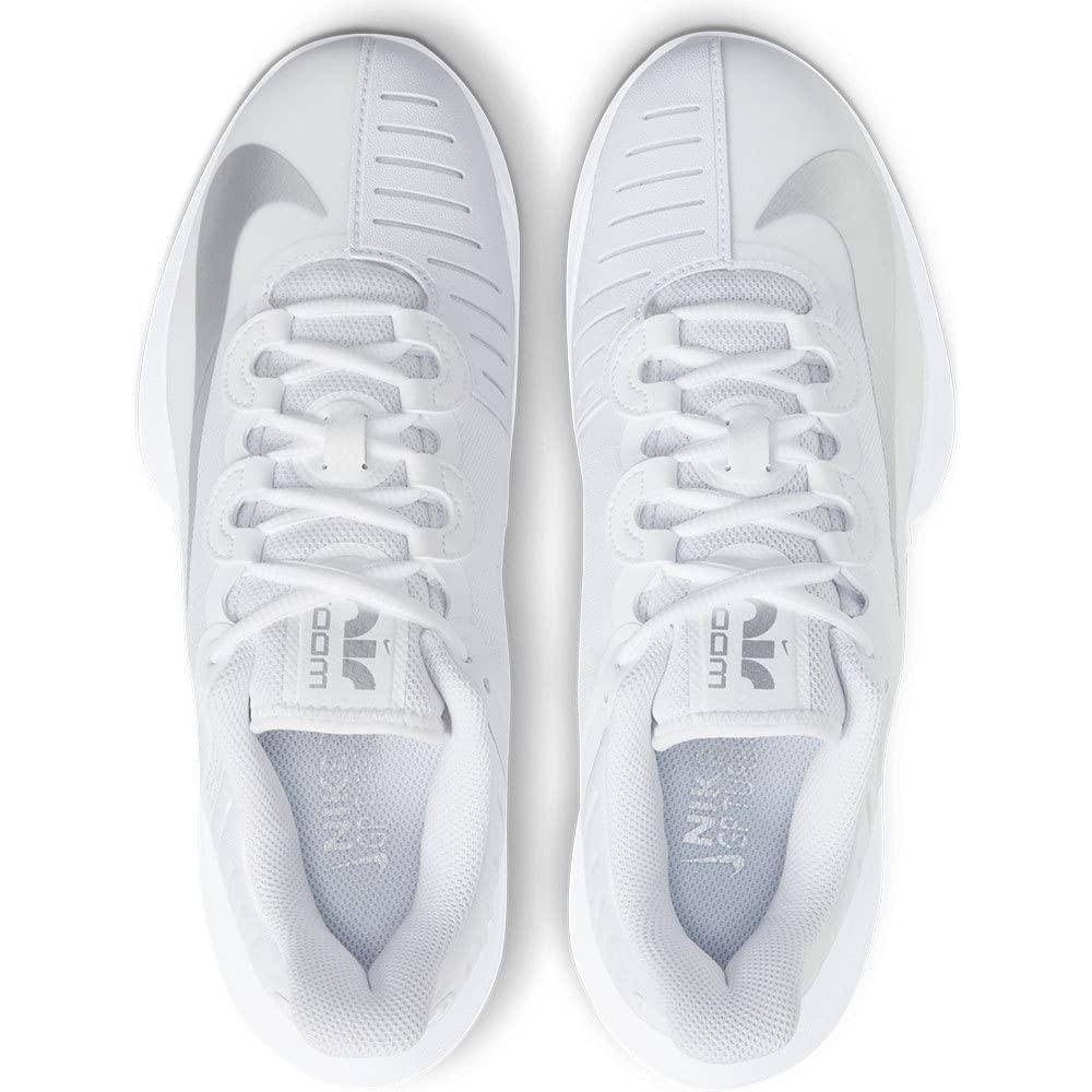 Nike Air Zoom GP Turbo HC Womens Tennis Shoes CK7580 Sneakers Trainers (UK 7 US 9.5 EU 41, White Metallic Silver 104)