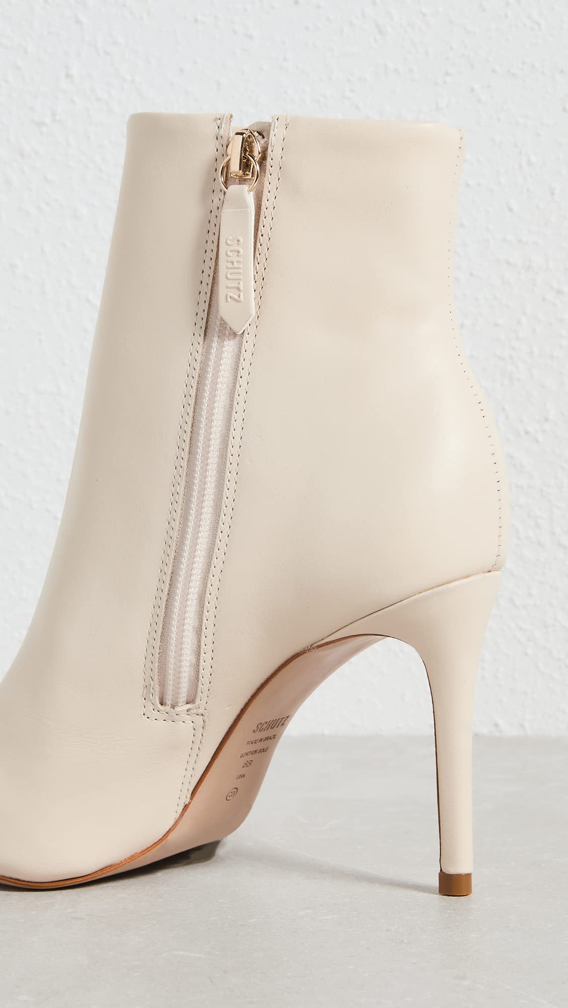 SCHUTZ Women's Mikki Booties, Eggshell, Off White, 8.5 Medium US