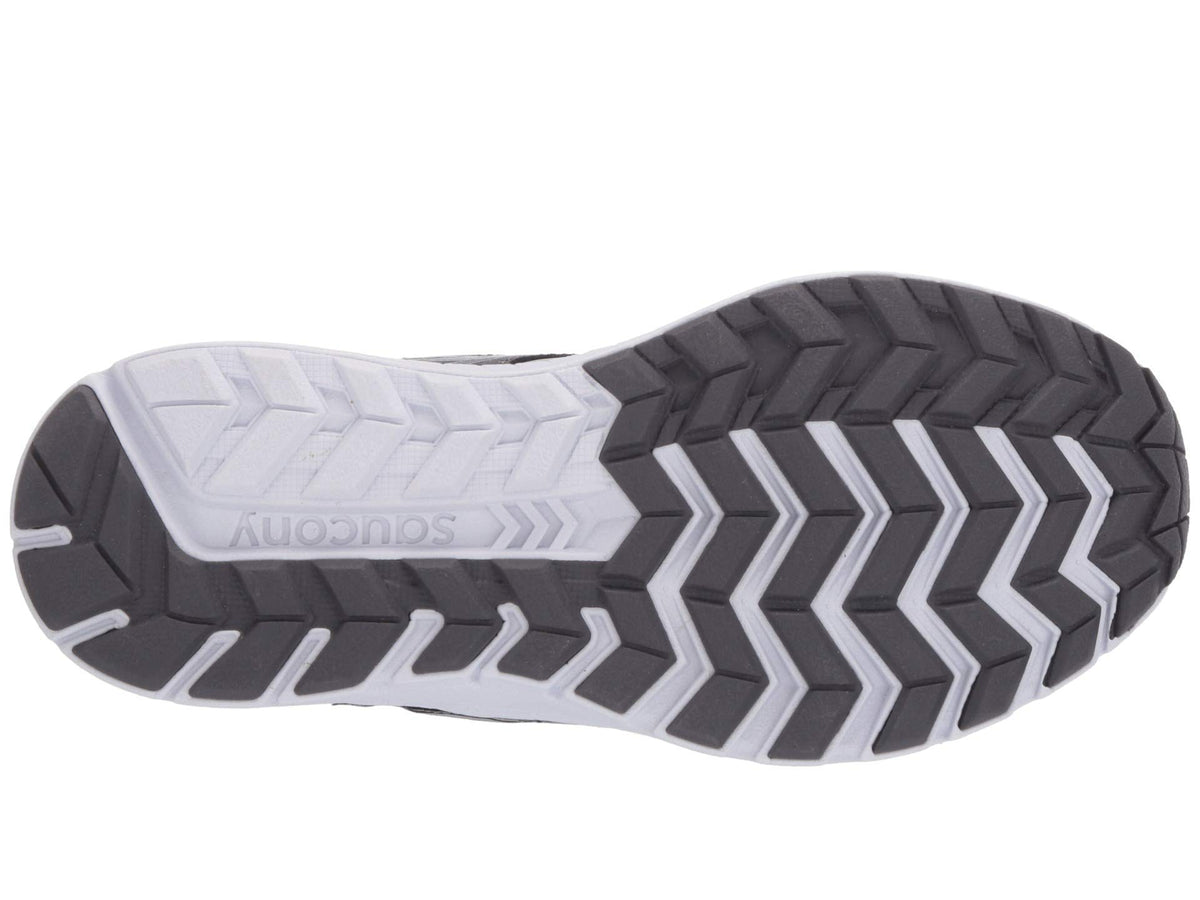 Saucony Boy's S-Cohesion 13 LTT (Little Kid/Big Kid) Grey/Citron Leather/Mesh 3 Little Kid M