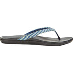 OluKai Ho'Opio - Women's Comfort Sandal Cloud Grey/Stripe - 9