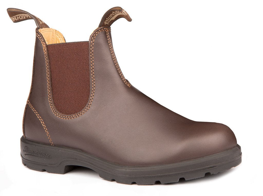 Blundstone BL550 Lined Elastic Sided V-Cut (9.5) Walnut Brown