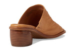 Sofft Chrissie - Heels for Women - Supple Ruched Leather Upper - Round Open Toe - Rounded Stacked Heel Caramel 8 M (B)