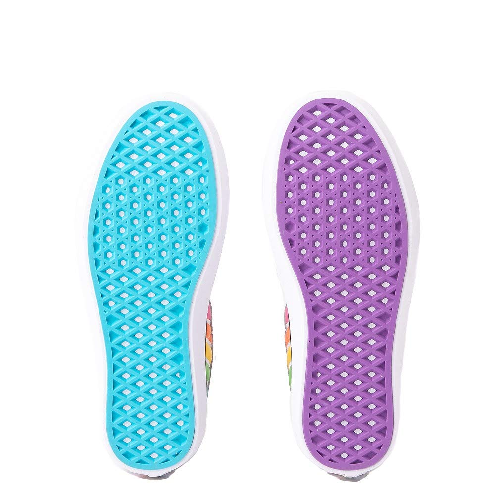 Unisex Classic Flour Shop Sk8 HI Super Comfycush Platform Skate Shoe White/Rainbow (7.5)