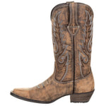 Durango Women's Dream Catcher Western Boot Mid Calf, Distressed Brown and Tan, 8