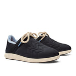 OLUKAI Mahiki Women's Slipper Sneaker, Indoor & Outdoor Wear, Removable & Washable Footbed & Ultra-Soft Comfort Fit, Black/Black, 10