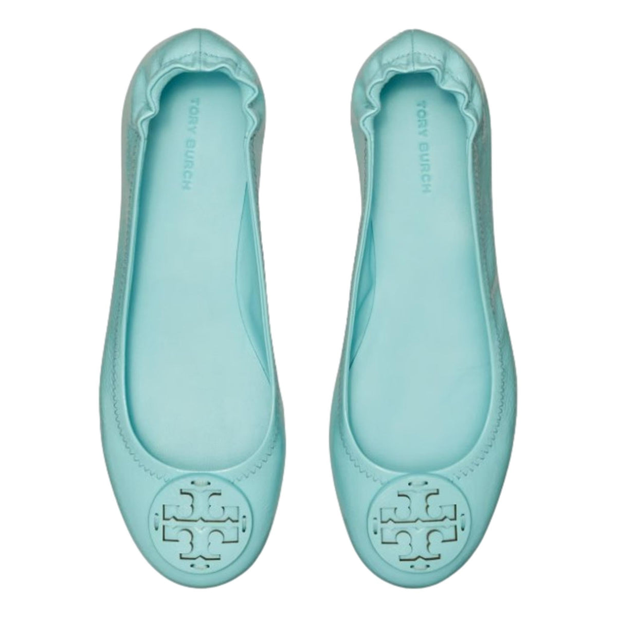 Tory Burch Minnie Travel Ballet, Soft Naplak Leather, Island Blue (9)