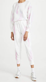 PAIGE Women's Annette Light Weight Relaxed Jogger, Fuschia Multi, L