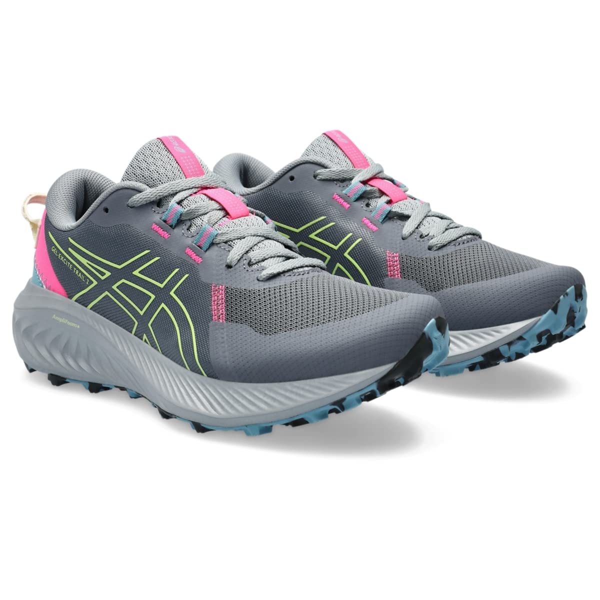ASICS® Gel-Excite® Trail 2 Lace-up Sneakers for Women - Blended Fabric Construction – Ortholite™ Metropolis/Lime Green 10.5 B - Medium