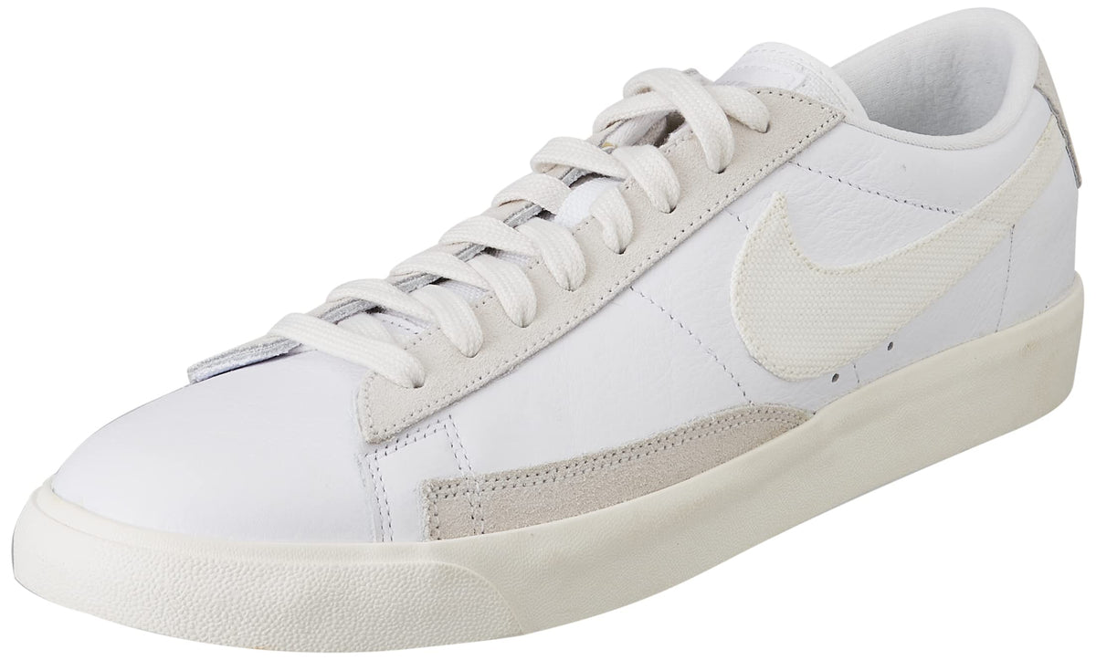 Nike Blazer Low Leather Mens Trainers CW7585 Sneakers Shoes (UK 7 US 8 EU 41, White sail Platinum Tint 100)
