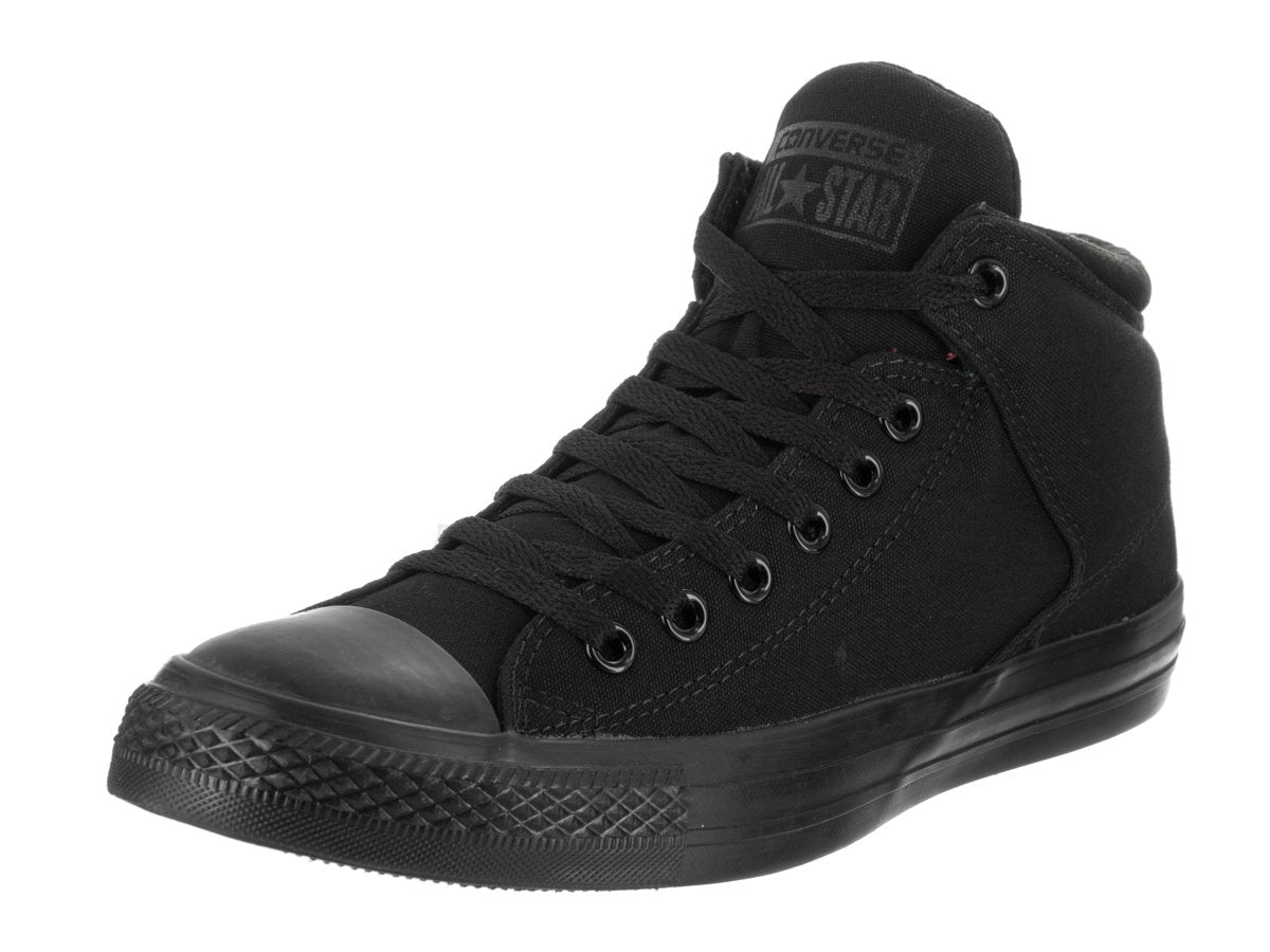 Converse Men's Street Canvas High Top Sneaker, Black/Black/Black, 5 M US