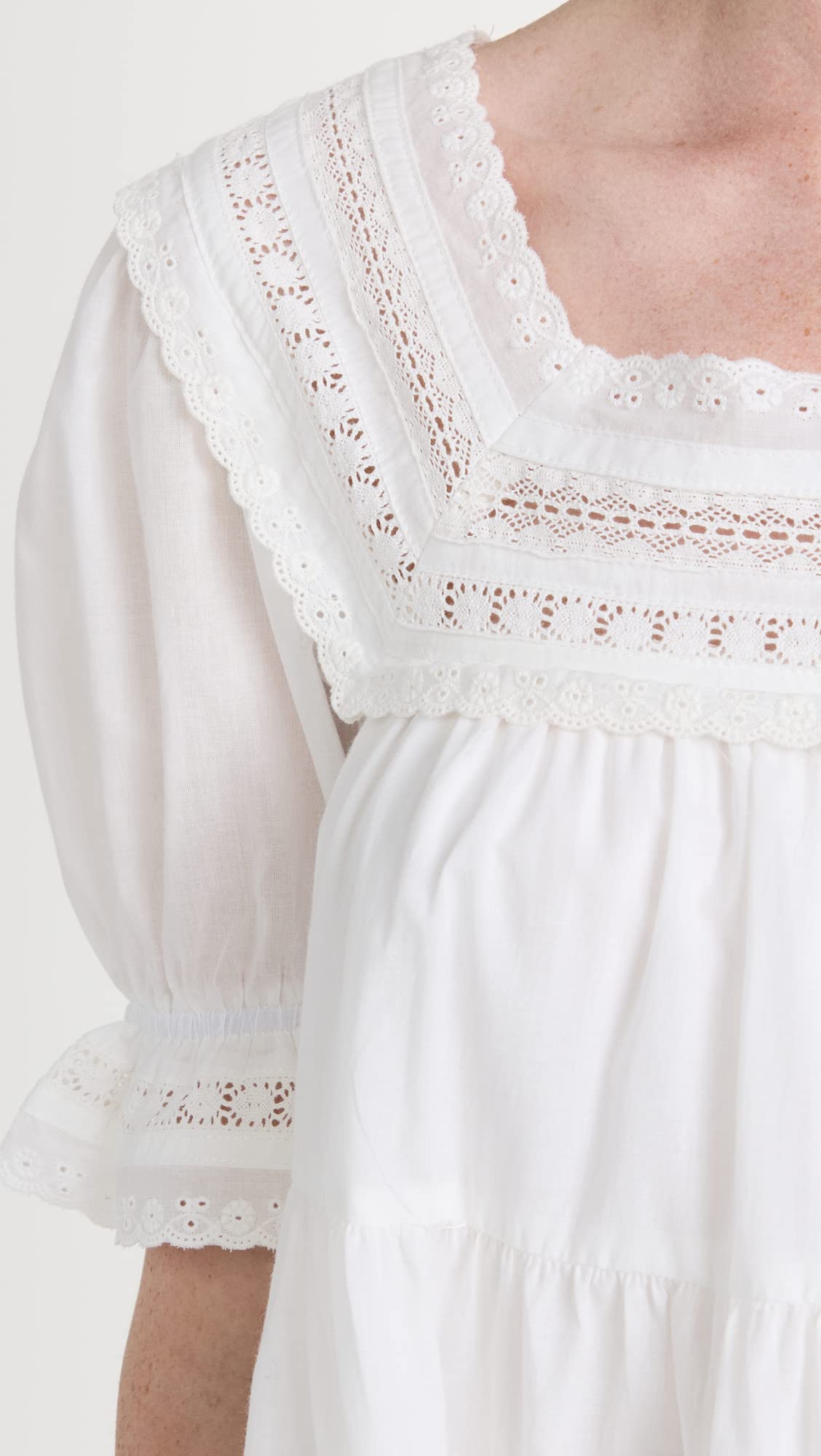 En Saison Women's Bea Babydoll Dress, Off White, M