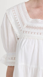 En Saison Women's Bea Babydoll Dress, Off White, M