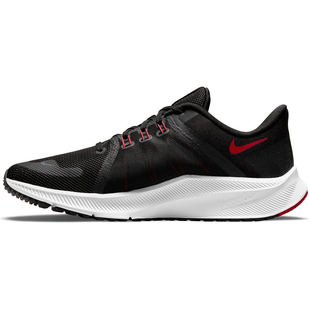 NIKE Men's Race Running Shoe, Black University Red White Dk Smoke Grey, 9
