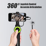 360° Articulating Borescope, Anykit Joystick Articulating Endoscope Inspection Camera with Steerable Probe for Automotive Aircraft Mechanics, Compatible with iPhone and Android (7.6mm/3.3ft)