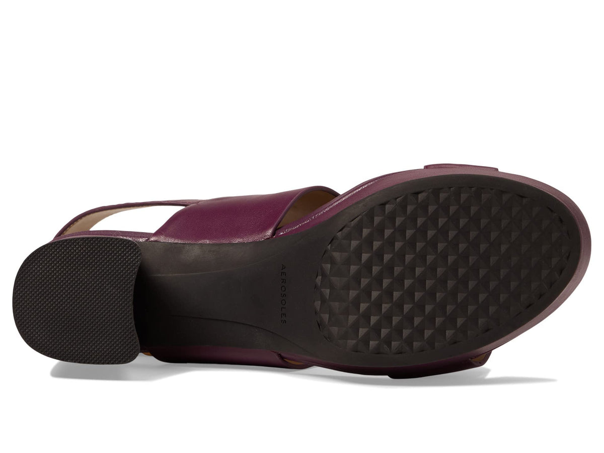 Aerosoles Camera Purple Leather 9 B (M)