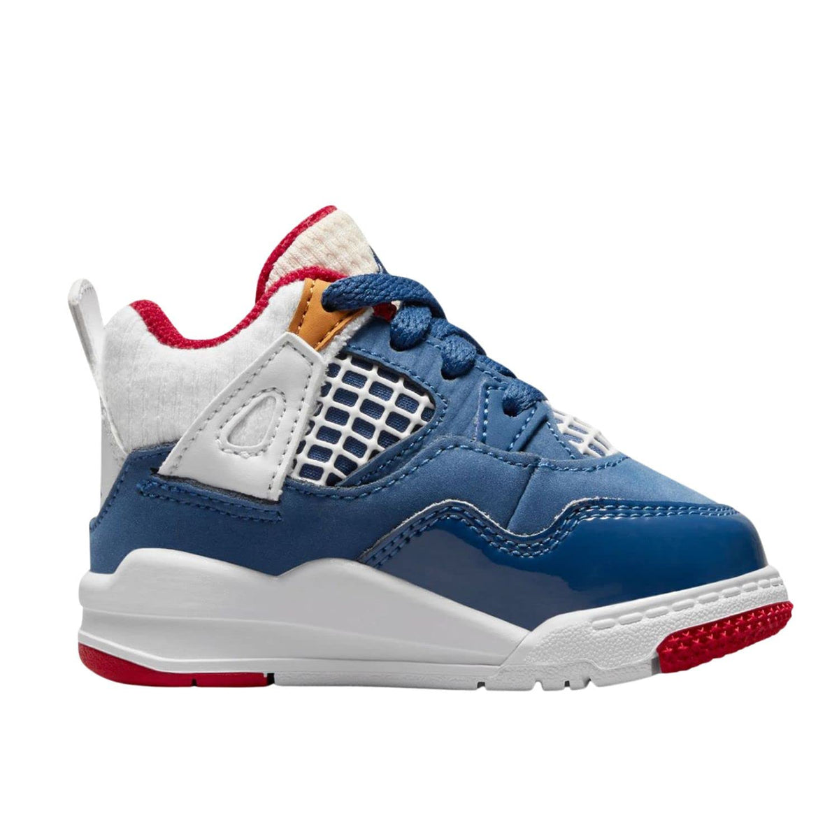 Jordan 4 Retro (Infant/Toddler) French Blue/White/Gym Red/Pearl White 10 Toddler M