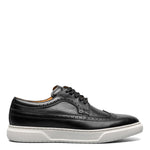 Florsheim Premier Wing Tip Lace-Up Sneaker Black Smooth/White Sole 8.5 W (3E)