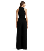 Lauren Ralph Lauren Dress Women's Satin-Trim Crepe Sleeveless Jumpsuit, Black