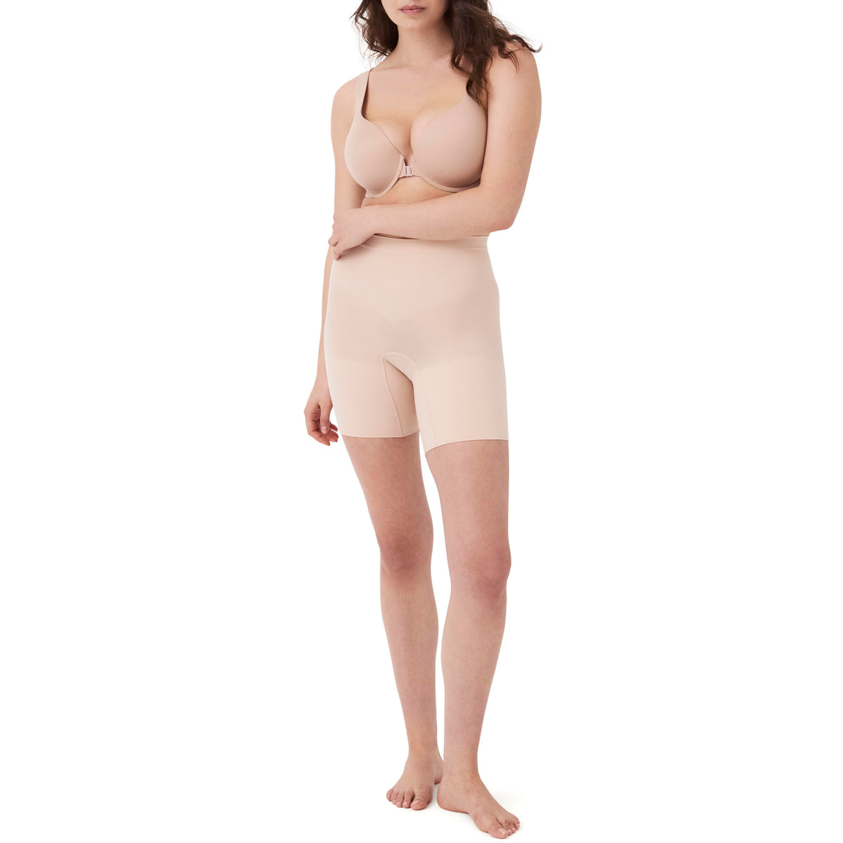 SPANX Women's Power Shorts, Soft Nude, Off White, Tan, 1X - Regular