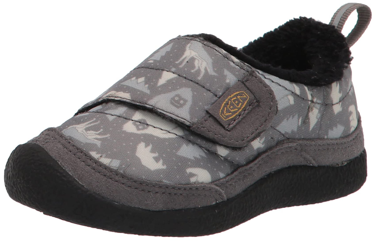 KEEN Unisex-Child Howser Low Wrap Casual Comfy Durable Slippers Big Kid (8-12 Years) 6 Big Kid Steel Grey/Star White