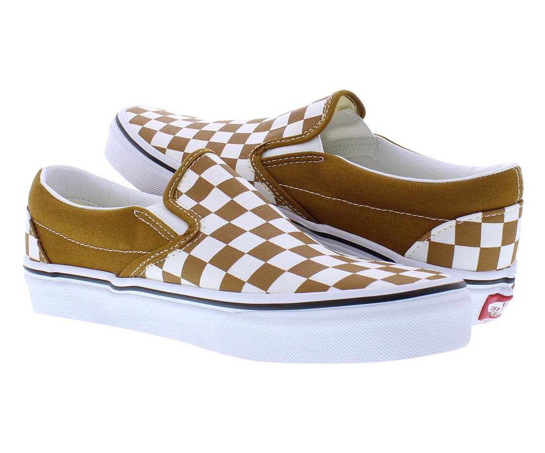 Vans Women's U Classic Slip-On Sneakers, FatalFloralGoldenBrown, 6.5 Medium US