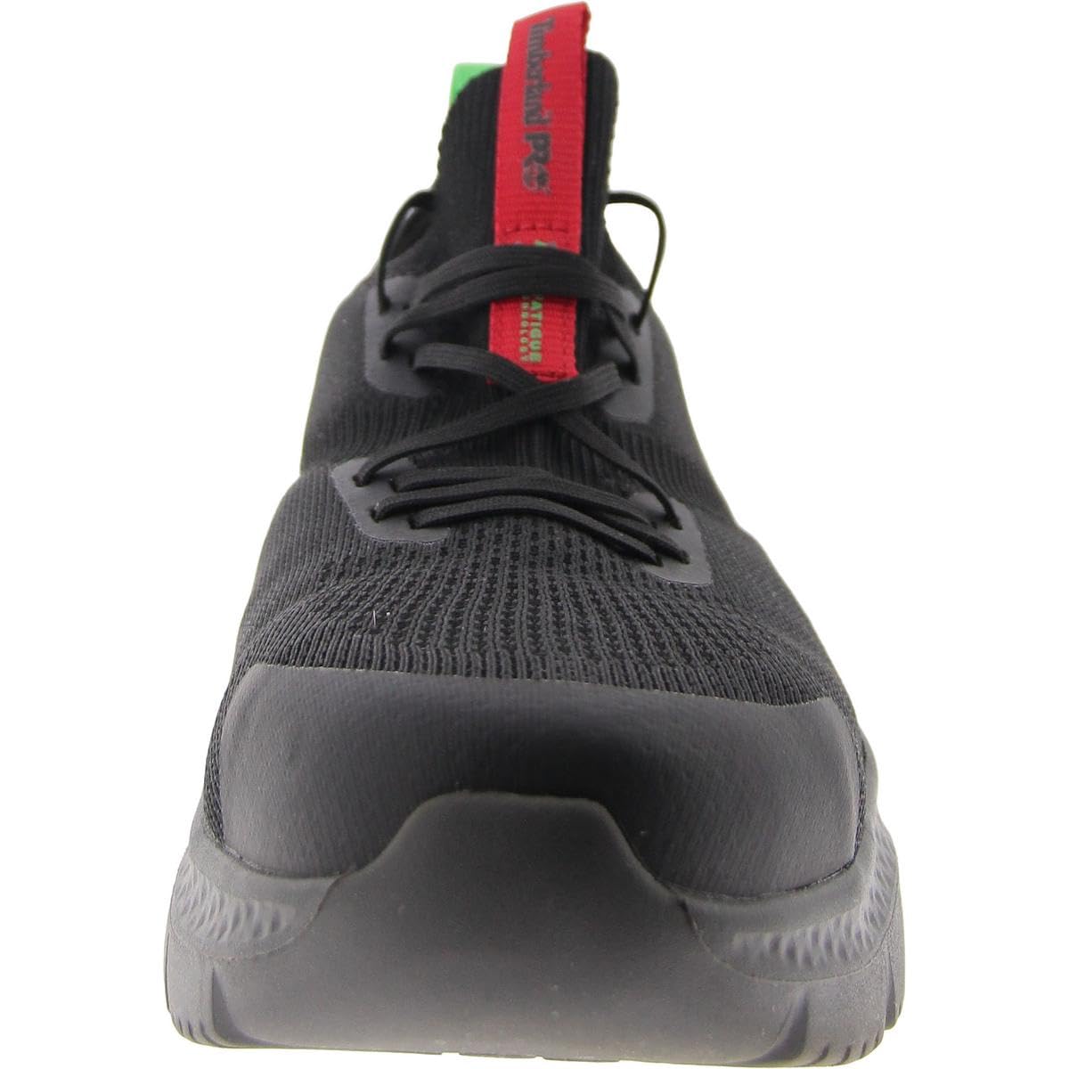 Timberland PRO Setra Knit Composite Safety Toe - Sneakers for Men - Moisture-Wicking Lining - Pull Tabs Black/Red 3.5 E - Wide