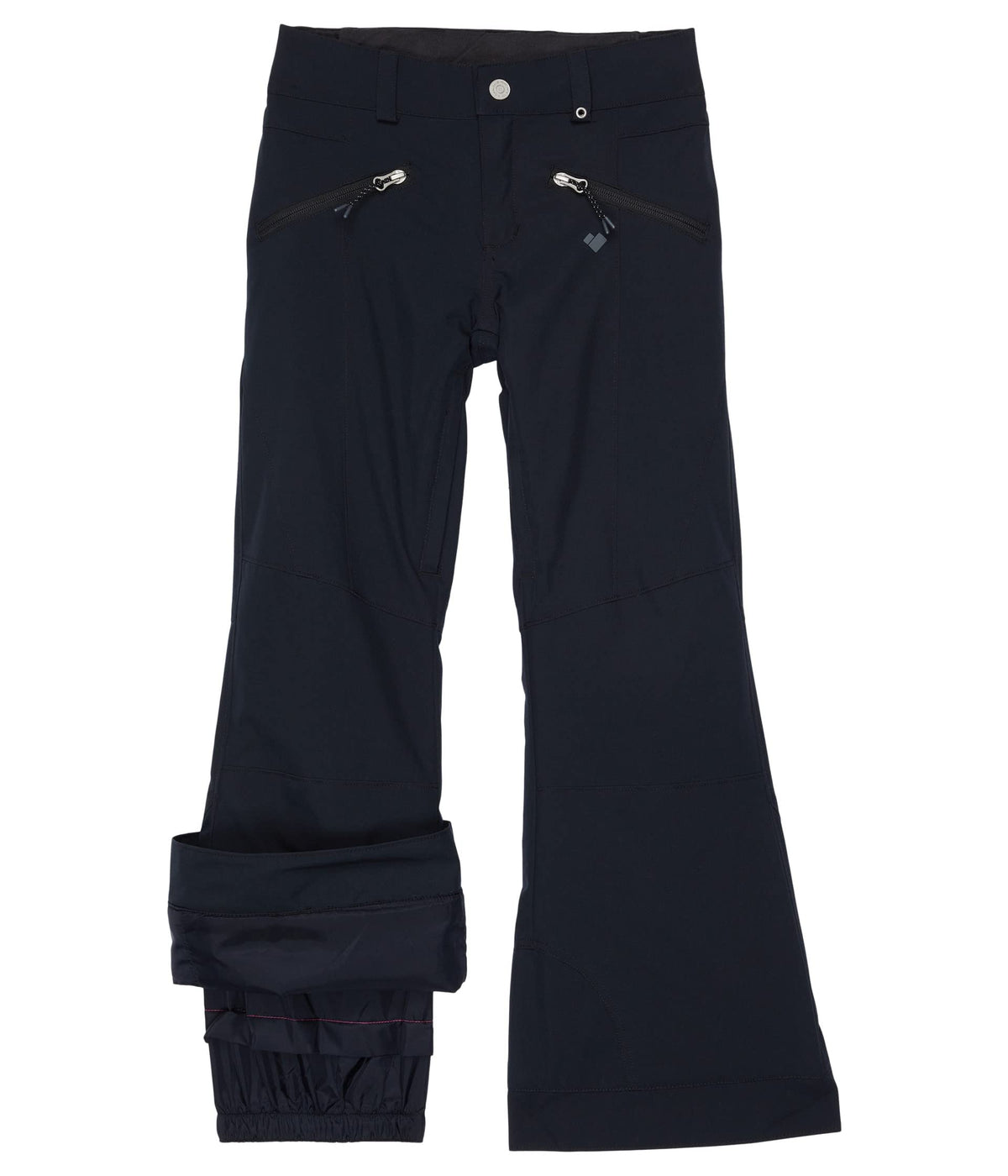 Obermeyer Kids Jessi Pants for Little Kids and Big Kids - Double Layer Reinforcement and Belt Loop Waist, Cute and Comfortable Pants Black XS (6-7 Little Kid) One Size