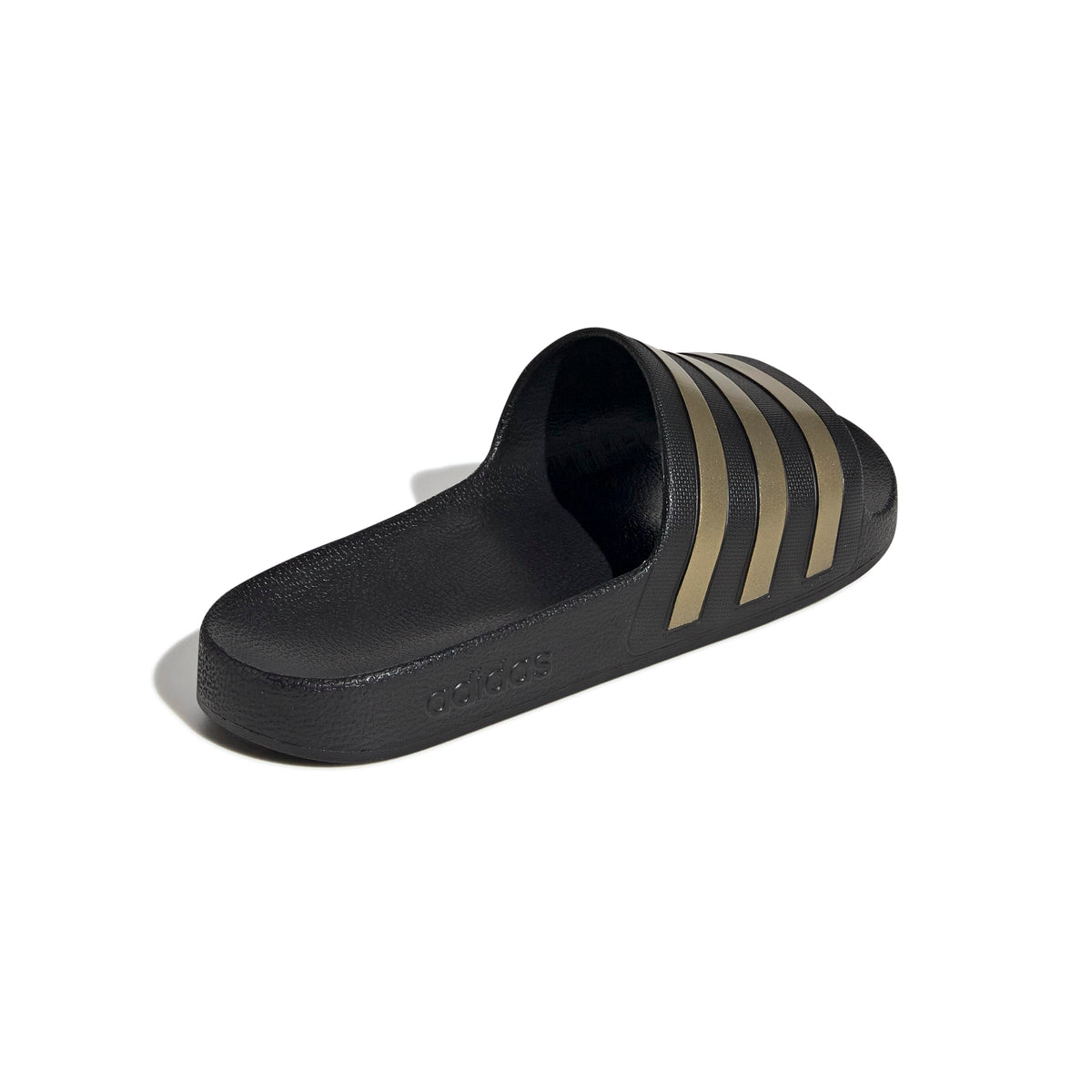 adidas Unisex Flip Flop Slide Sandal, Core Black/Gold Metallic/Core Black, 9 US Men