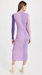 STAUD Women's Shoko Sweater Dress, Iris Multi, L