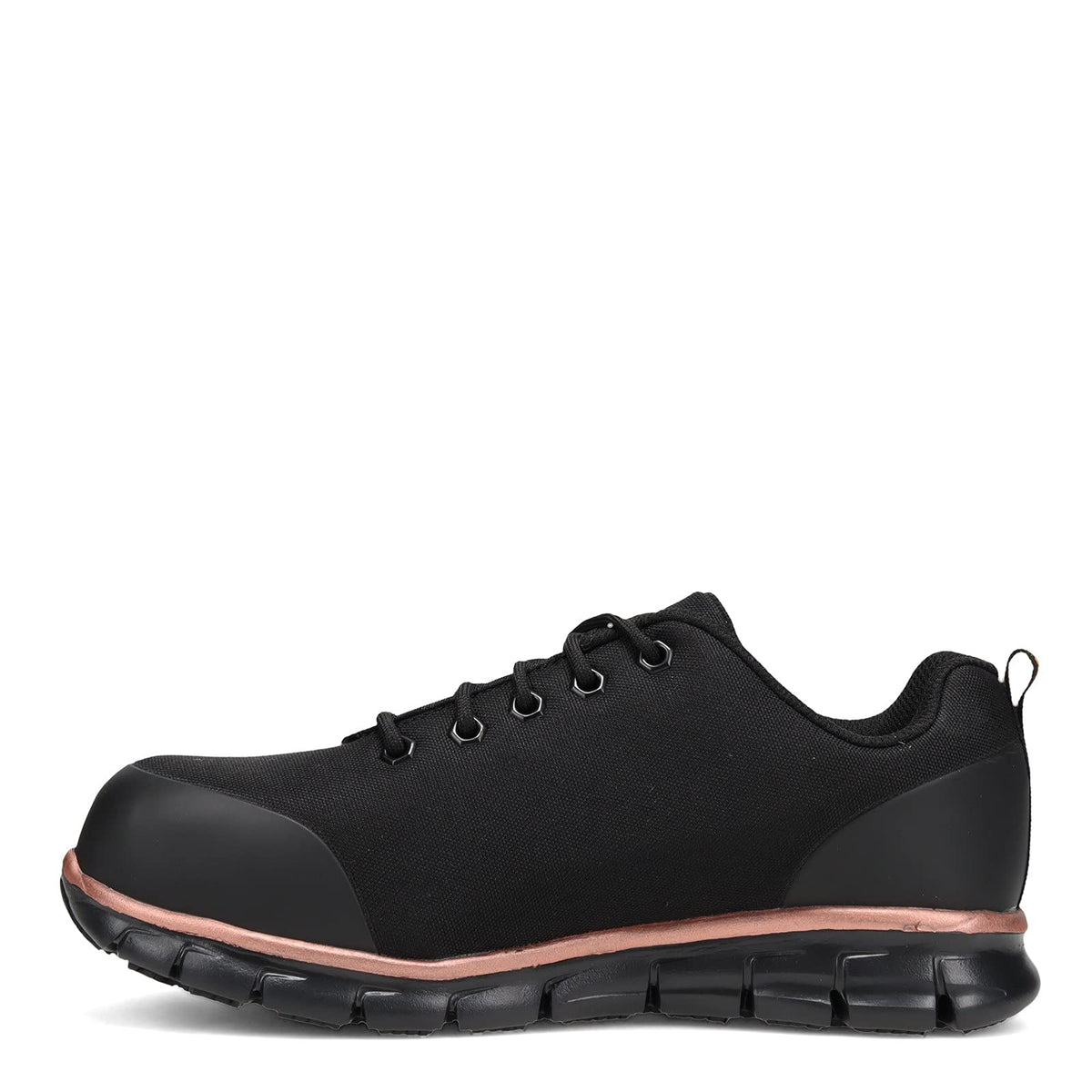Skechers Women's Lace Up Athletic Safety Toe Industrial Shoe 6.5 Black/Gold
