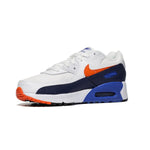 Nike Air Max 90 LTR (Little Kid) Summit White/Safety Orange/Midnight Navy 1 Little Kid M
