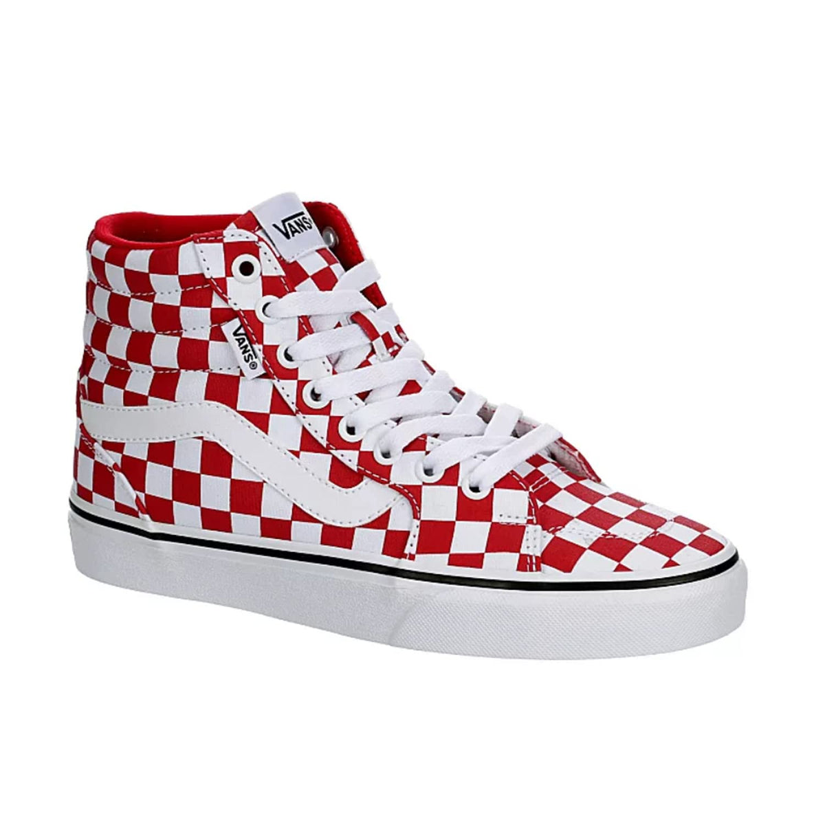 Vans Unisex Filmore Hightop Platform Sneaker - Tonal Checkerboard Red 8