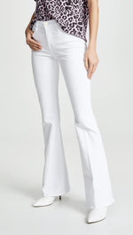 FRAME Women's Le High Flare Jeans, Blanc, White, 26